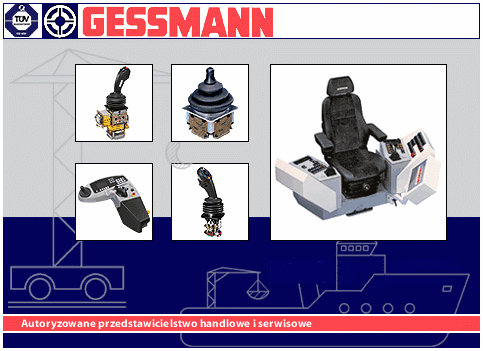 Gessmann - jedno i wieloosiowe manipulatory przemysłowe, panele operatorskie, pulpity sterownicze, dźwignie drążki uchwyty sterownicze. Suwnice, dżwigi, podnośniki, przenośniki, wciągarki, ładowarki - akcesoria i wyposażenie elektryczne i sterownicze